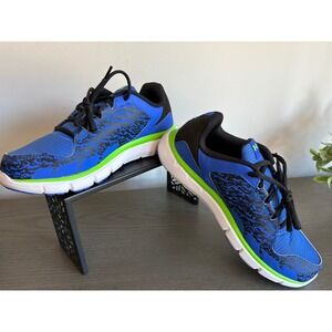 NEW Under Armour Micro G Velocity Kids Running Shoes Blue Black Lime 6Y